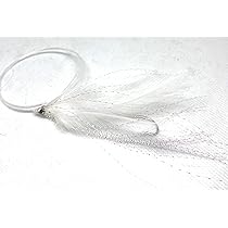 Piume Da Traina Crystal Flash 7 Cm Con Amo E Fluorocarbon | Per Pesca Leggera (Bianco E Rosso) - Foto 5
