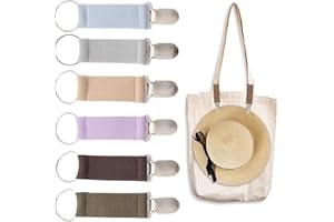 CIMOWN 6 sztuk klipsów na kapelusze do podróży, uchwyt na kapelusze, wielofunkcyjny klips, organizer na kapelusze, klips z gumką, przenośne akcesoria podróżne, plecak, torebka, towarzysz kapelusza (6