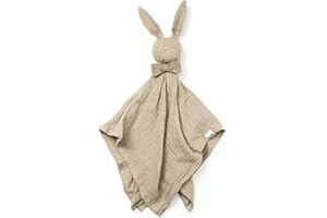 Elodie Details Doudou Lapin Mouchoir, Blinkie pour Bébé et Tout-Petit, en 100% Coton Bio Doux Oeko-Tex, Idée Cadeau de Naissance Fille et Garçon, 51 x 51 cm, pour Aider à S’endormir - Pure Khaki