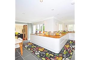 COMERCIAL CANDELA FELPUDOS Y ALFOMBRAS Alfombra de Pasillo de Textil Resinado Antimanchas, Lavable | Base PVC Antideslizante y Aislante Diseño Pizzeria Cocina (52_x_250 CM)