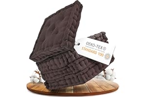 Gräfenstayn® Zestaw 4 poduszek do siedzenia, poduszka na krzesło, 40 x 40 x 8 cm, do użytku wewnątrz i na zewnątrz, ze 100% bawełny, gruba tapicerka, poduszka pikowana/poduszka podłogowa (brązowa)