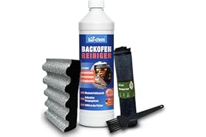 BIO-CHEM CLEANTEC Bio-Chem - Nettoyant four 1L + accessoires - Dégraissant auto-nettoyant pour four, cuisine, barbecue - Decap four, grille barbecue, insert, cheminée - Nettoyants ménagers