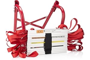 Scale antincendio 10 M - Scala di Emergenza in Acciaio, Max 450 kg, Ideale per 4 Piani - Smartwares FOT-14100