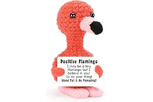 Rolig positiv flamingo | handgjord flamingo mjuk leksak