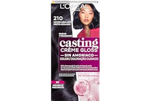 L'ORÉAL PARIS L'Oreal Paris Casting Crème Gloss, Crema Colorante sin Amoniaco, Negro Azulado 210, El embalaje puede variar