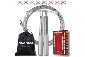 ONE REP Comba Crossfit Profesional de Aluminio - Speed Jumping Rope - Jump Combas Fitness con Rodamientos y Mango Antideslizante, Jump Rope, Cuerda Saltar, Jumping Boxeo. Para Mujer, Hombre