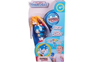 Character Options Flying Heroes Sonic & Tails. Tirare il cavo per guardarli volare! Giocattolo d'azione! Regalo ideale per ragazzi dai 4 ai 7 anni. Sonic & Tails. Non sono necessarie batterie.