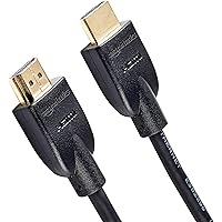 Amazon Basics Cable HDMI 2.0 de alta velocidad Ultra HD, compatible con formatos 3D y con canal de retorno de audio, 1.8 m, 6