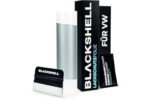 Blackshell® Ladekantenschutz Folie passend für VW Touran | Typ 5T | Bj. ab 2015 Carbon Silber - passgenauer Stoßstangenschutz inkl. Set für Folierung
