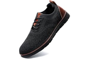 LEZTA Anzugschuhe Herren Atmungsaktiv Gestrickter Stoff Schnürschuhe Formale Moderne Klassische Freizeit Schuhe Oxfords Schuhe