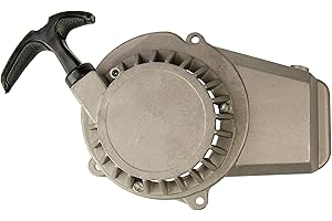 KEN ROD Maniglia di avviamento | Minimoto | Quad | Ricambio | 43cc 47cc 49cc Ciclomotore nero (argento)