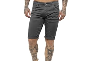 BRAND KRUZE Mens Slim Fit Stretch Casual Cotton Chino Shorts Summer Smart Work Half Pants