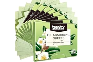 Teenitor 400 Counts Oil Blotting Sheets for face, Blotting Paper for Oily Skin Care, Green Tea Oil Absorbing Sheets, Makeup Blotting Paper Facial Tissue, Large 10cmx7cm