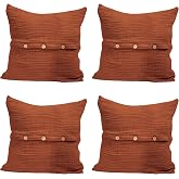 RAYME TEKSTIL L&uuml;ks M&uuml;slin Dekoratif Yastık Kılıfları 4 Adet Set 45x45 cm, 100% Pamuk 4-Katlı Muslin Kumaş Yumuşak Kırlent ve 