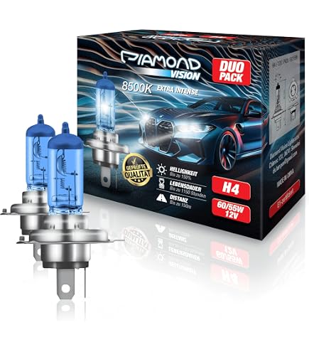 Narva H4 Halogenlampe 12V 60/55W – 2er Pack, P43t Sockel, Für Viele Auto-Modelle