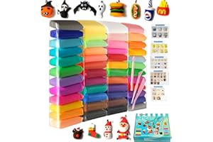 TOYOUTO 48 Colors Air Dry Clay, Modeling Clay with Tools and English Manuals 48 Pieces 26.5 Ounce