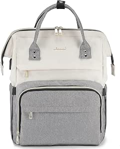 LOVEVOOK Zaino Porta PC Donna, Zaino Antifurto Impermeabile Donna, Zaino  per Laptop Portatile 15.6 Pollici, Zaino per Viaggi Affari, Beige e Grigio  : Amazon.it: Informatica