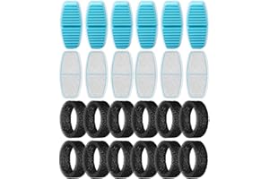 FOFNON 24 filtri e spugne per fontane per gatti, tripla filtrazione, depilazione sciolta, adatti per B0CL4WMX6Z e B0CLGPCNHN