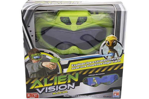 Silverlit - Alien Vision - Jeu Interactif avec Masque 3D - Vise et élimine Les Aliens - Aventure Interactive - Durée d'une Partie 90 Secondes - 4 Niveaux de difficulté - 1+ Joueurs - A partir de 5 Ans