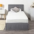 Home Treats Upholstered Bed With Mattress Included | Ottoman Bed Frame and Mattress Set | Grey Fabric Bed Frame(Single, Luxury Memory foam Mattress)