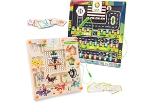 ChaoV 2PCS Magnetic Maze Board, Magnetic Puzzles for Toddlers 3-5, Montessori Toys, Kindergarten Classroom Must Haves Gifts for Boy and Girl