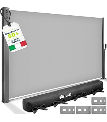 Tenda paravento laterale vounot per balcone esterno e terrazzo riavvolgibile 22651840364644
