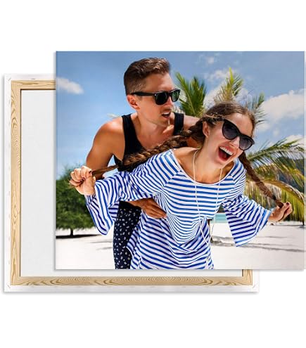 Tableau Sur Toile Personnalisé Avec Photo Ou Logo - Cadre Photo Déco Murale Maison/Bureau, Format 20x30 Cm