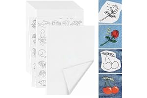 KOVSGQ Papier Broderie Soluble Papier Hydrosoluble Broderie Stabilisateur Broderie Auto Adhésif 30 Feuilles 4A 29,7x21cm pour l'Impression Ou Le Dessin De Motifs Broderie à Machine Et à Main