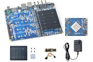 WayPonDEV CM3588 Plus Kit de module de stockage réseau NAS, 32 Go LPDDR5 pour ordinateur monocarte, processeur RK3588 6TOPs NPU Mali-G610, prend en charge 4 SSD NVMe pour serveur cloud domestique,