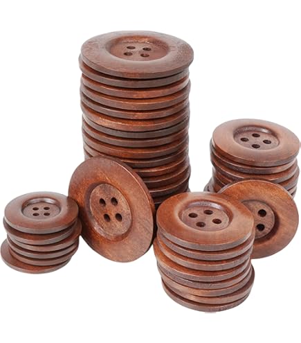 20 Bottoni Di Legno A Forma Di Fiore 50mm - Per Cucito E Craft, Colorati - Foto 13