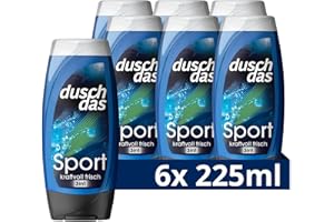 ‎DUSCHDAS Duschdas 3-in-1 Duschgel & Shampoo Sport Duschbad mit Fresh-Energy-Duftformel sorgt für einen erfrischenden Start in den Tag 6x 225 ml