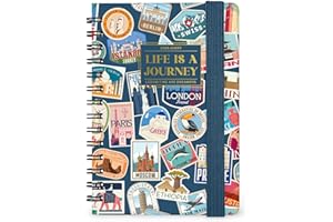 Legami - Agenda Settimanale Spiralata Small 2026, Travel Stickers, 12 Mesi, Chiusura con Elastico, Diario da Gennaio 2026 a Dicembre 2026, in Carta FSC Certificata, 8.5 x 13 cm