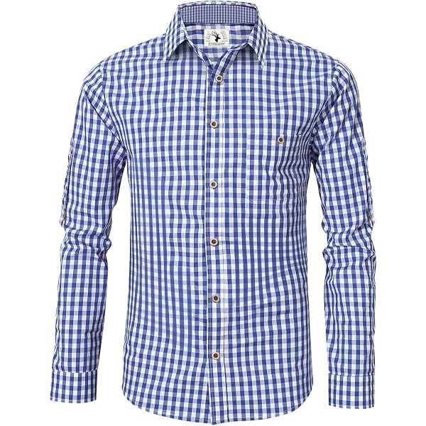 Dressforfun Trachtenhemd Herren – Weiß-rot Kariert, Langarm Mit Brusttaschen, Für Oktoberfest & Freizeit