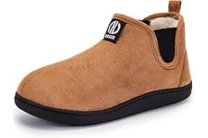 GURGER Chausson Femme Homme Hiver Doublure en Fourrure Bottes de Maison Chaud Pantoufles