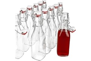 BORMIOLI ROCCO Glasflasche Bügelverschlussflasche 0,25 Liter 12er Set von Bormioli Serie Swing