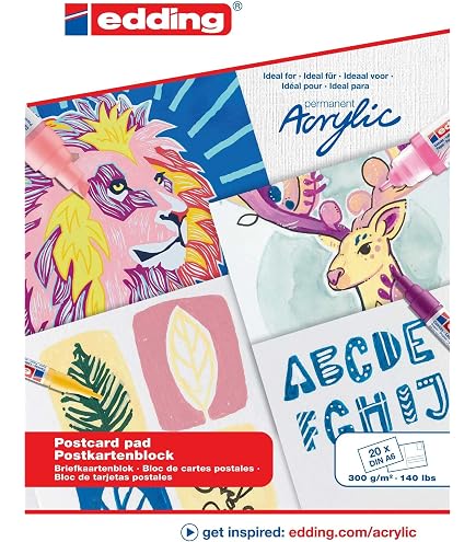 Bloc De Papier Acrylique Liquitex - 12 Feuilles A5 (300 G/m²), Texture Toile, Sans Acide | Pour Peinture Acrylique - 6