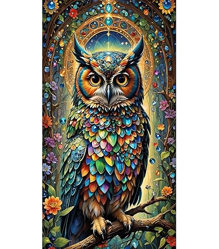 Diamond Painting Phönix XXL 60x120 Cm – Mit Eckigen Steinen, DIY Set Für Erwachsene, Home Decor