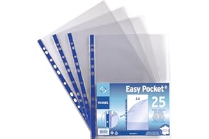 Viquel Easy Pocket Lot de 25 Pochettes perforées A4