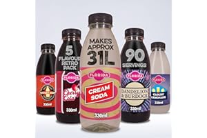 FLORIDA SODA SYRUPS Florida Soda Syrup Compatible With Sodastream - Retro Flavours Aspartame Free Cream Soda, Cloudy Lemonade, Ginger Beer, Cherry Cola & Dandelion and Burdock