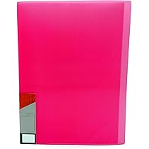 Portalistini Neon Arancio A4 - Confezione Da 10 Buste Con Tasca Posteriore, Fluorescenti