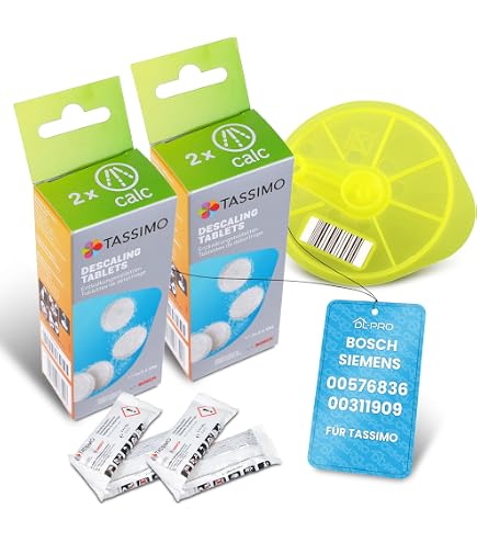 Spares2go Reinigungs-T-Disc Gelb Für Bosch Tassimo – Für Reinigung & Entkalkung, Alle 7 Tage