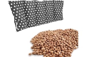 ‎EDEL LIVING Edel Living Großes Kirschkernkissen - Entspannungskissen - Heizkissen für Mikrowelle (Wärmekissen) - langes Relaxkissen - Kirschkern-Kissen (Grau)