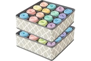 KATTAO Organizador cajones y armario 24 compartimentos - Organizador ropa interior, calcetines y cinturones - Organizadores de cajones - Drawer organizer