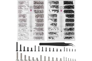 Fizdoqg 1000 Stück Kleine Schrauben Set Mini Schrauben Sortiment Kit Winzige Mikroschrauben Brillenschrauben Reparaturschrauben Set für Uhrenbrille Computer Ersatzschrauben, M1.2 M1.4 M2
