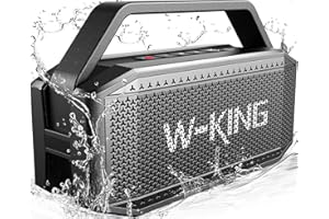 W-KING Portable Speakers Bluetooth Wireless Loud, 100W Max Waterproof Outdoor Bluetooth Speaker Big Party Large Boombox Subwoofer*2, 60W Exlarge All-Round Bass Passive Radiator/40H/PowerBank/TF/AUX/EQ