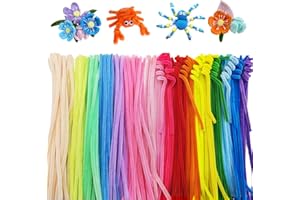 ROEOWENE 200pcs Scovolini Colorati per Lavoretti Fili di Ciniglia Scovolini Pipa Cleaner Pipe Cleaner Strisce Pulisci Tubi Bastoncini Filo di Ciniglia Peluche per Artigianato