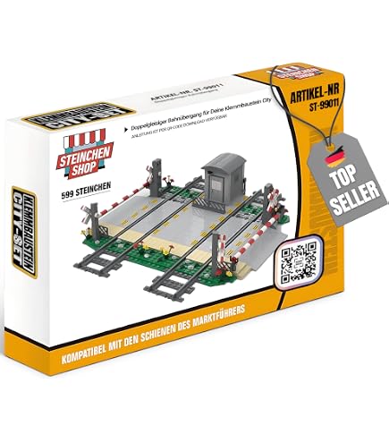 Steinchenshop City Kit de blocs de construction courbes, souples et droits, compatibles avec le leader du marché (cercle de rail L