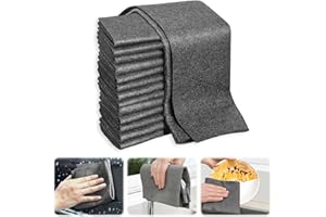 Cragmut 15 Pièces Chiffon Magique, Magic Chiffon 20 X 30 cm, Chiffon de Nettoyage Magique épaissi, Chiffon de Nettoyage Magique, Chiffon Miracle pour Cuisine, Salle de Bain, Fenêtres, Verre, Voitures