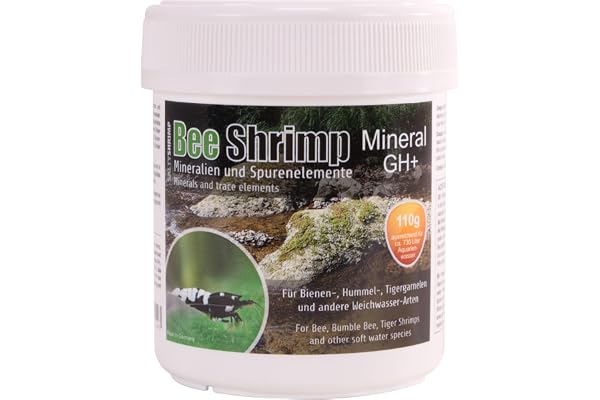 SaltyShrimp Bee Shrimp Mineral GH+ | 110g - Sel minéral, spécialement conçu pour Les crevettes Abeilles, bourdons et Tigres. Augmentation de la dureté Totale de l'eau