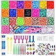 Limos Loom Bands Kit with Board and Bracelet Making 6800-Piece Set